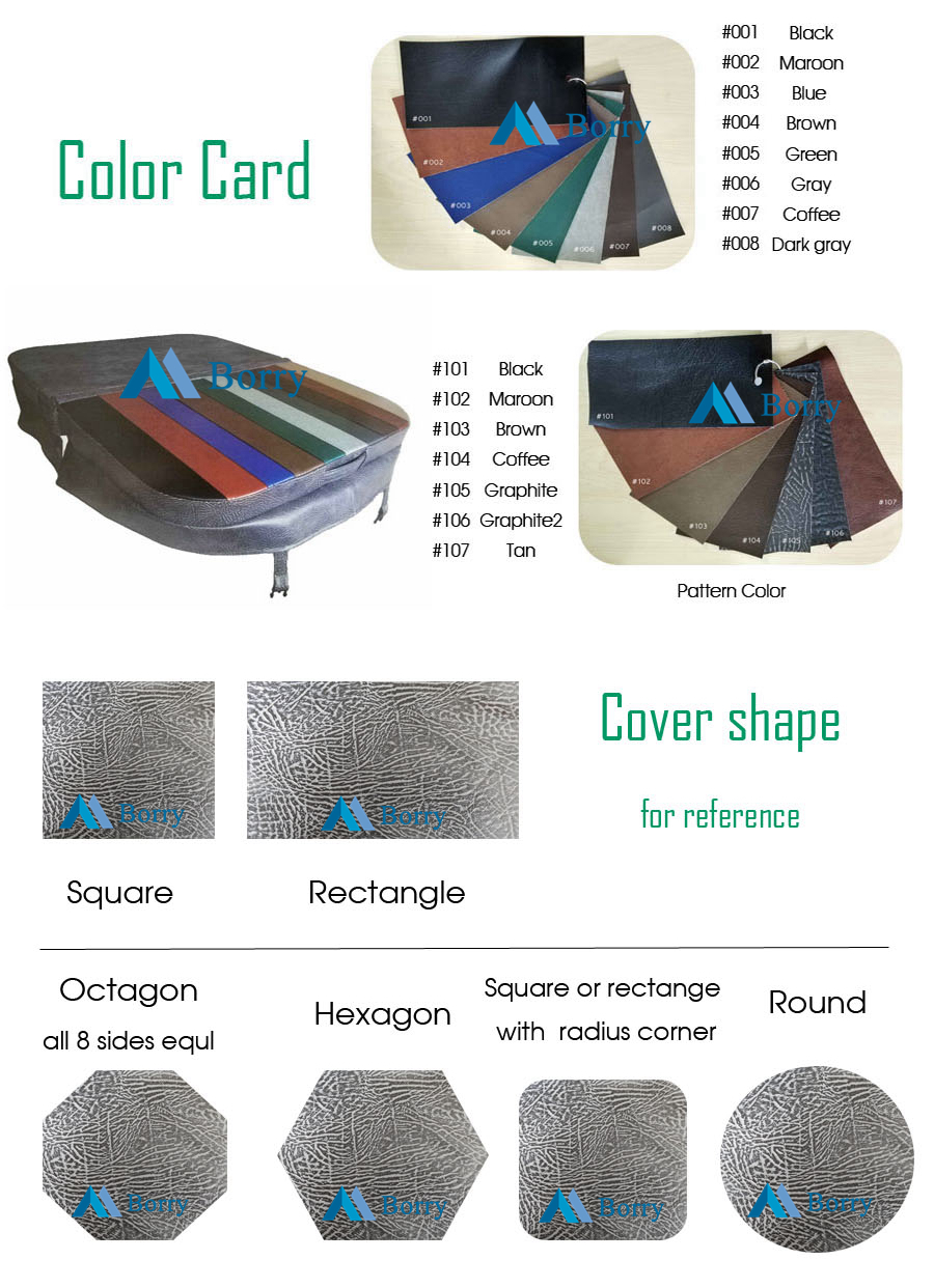 spa cover color card